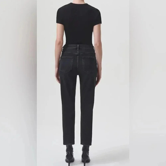 AGOLDE RILEY HIGH RISE STRAIGHT CROP (STRETCH) IN PANORAMIC B1622 - Picture 2 of 7